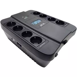 Источник бесперебойного питания Powercom SPD-900U LCD USB Back-UPS SPIDER, Line-Interactive, LCD, AVR, 900VA/540W, Schuko, USB, black (1456263)