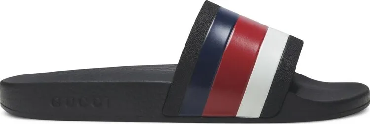 Сандалии Gucci Pursuit 72 Slide Blue White Stripe, синий