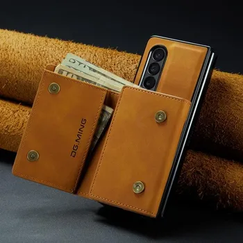Кожаный чехол с функцией бизнес-кошелька для Samsung Galaxy Z Fold 4 5g Fold4 Fold 3 Fold3 S23 Ultra S22 Plus S21 Fe S20 for samsung z fold 4 зелёный
