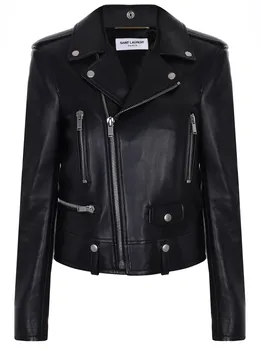 Куртка-косуха кожаная SAINT LAURENT
