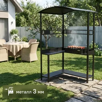 Мангал Grillux Стандарт Pro 3 мм 220x140x74 см