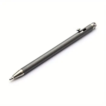 Миниатюрная титановая ручка EDC-гаджет, брелок, шариковая ручка, практичная тактическая ручка, походное снаряжение для велоспорта серебряный