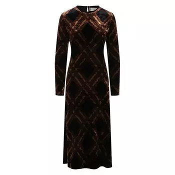 Платье из вискозы и хлопка Saint Laurent