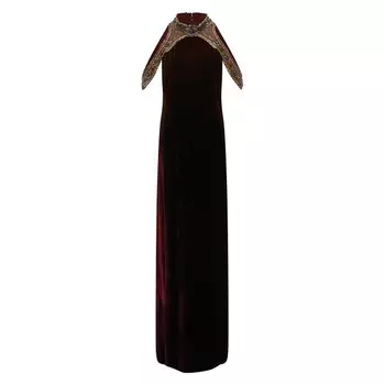 Платье из вискозы и шелка Ralph Lauren