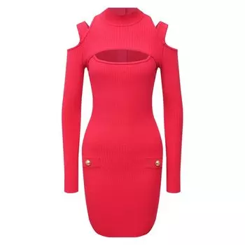 Платье из вискозы Balmain
