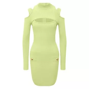 Платье из вискозы Balmain