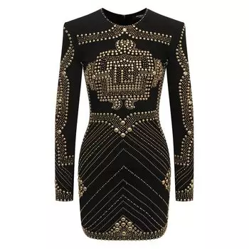 Платье из вискозы Balmain