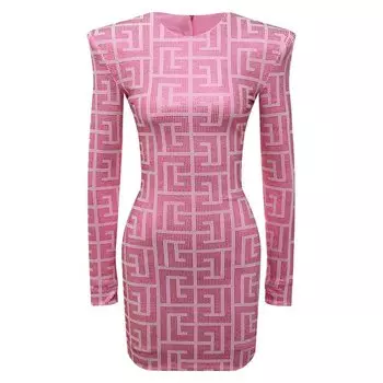 Платье из вискозы Balmain