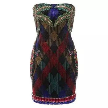 Платье из вискозы Balmain