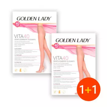Колготки женские Golden Lady вита 40 неро р.5 Акция 1+1