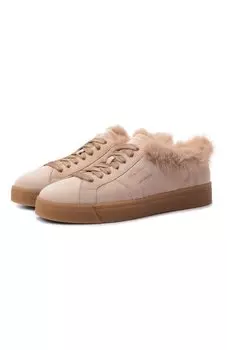 Замшевые кеды Santoni