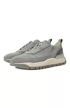 Замшевые кроссовки Santoni