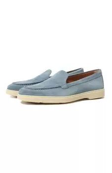Замшевые лоферы Santoni