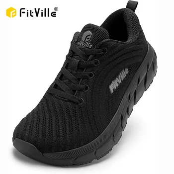 Кроссовки FitVille мужские с широким носком, мягкая обувь, очень широкая ширина, Нескользящие, легкие дышащие, для бега