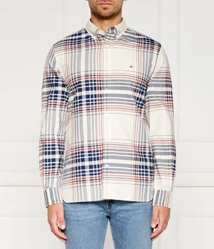Рубашка мужская Tommy Hilfiger оксфордская в клетку, мультиколор