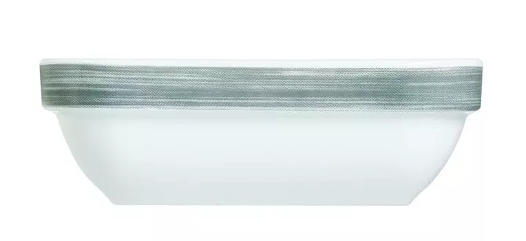 Салатник квадратный 110*110мм 200мл серый край Браш Arcoroc | L0629