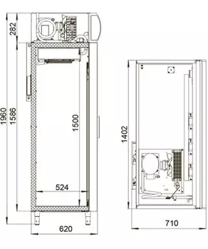 Шкаф холодильный Polair DM110S (R290) (1104204d)