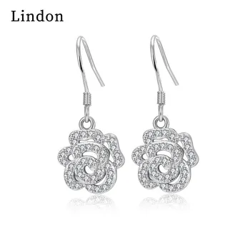 Серьги-капли Lindon из медного сплава с цирконом, серьги-капли для женщин, подарки на свадьбу