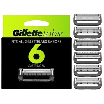 Gillette Labs Deep Cleansing Bar сменные лезвия для бритвы 6 шт. 369207, 6 сменных лезвий 369207