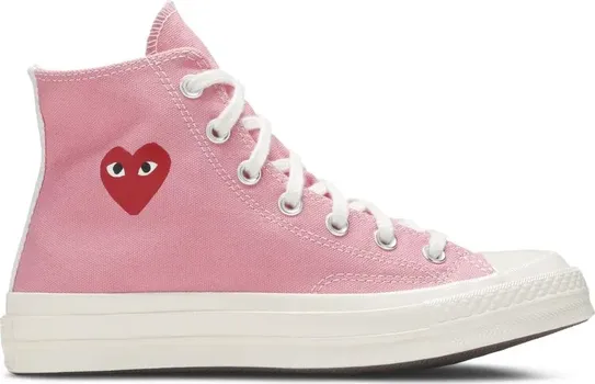Кроссовки Converse Comme des Garons PLAY x Chuck 70 High Bright Pink, розовый