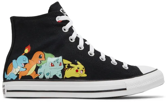 Кроссовки Converse Pokemon x Chuck Taylor All Star высокие, черный
