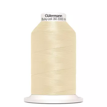 12 Нить Bulky-Lock 160 текстурированная, 2000м, 100% п/э Gutermann 730805 (414 св.кремово-бежевый)