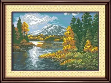 1309 Мозаика Cristal 'Лесное озеро', 58*40 см