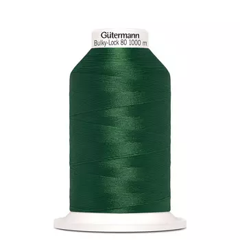 10 Нить Bulky-Lock 80 текстурированная, 1000м, 100% п/э Gutermann 730808 (340 зеленый трилистник)
