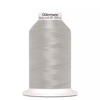 10 Нить Bulky-Lock 80 текстурированная, 1000м, 100% п/э Gutermann 730808 (038 св.серый)