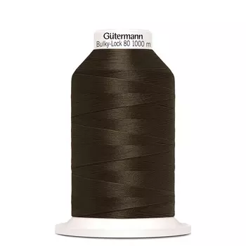 10 Нить Bulky-Lock 80 текстурированная, 1000м, 100% п/э Gutermann 730808 (696 т.шоколад)