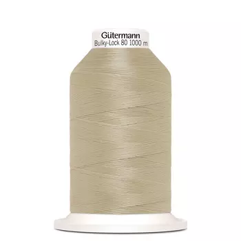 10 Нить Bulky-Lock 80 текстурированная, 1000м, 100% п/э Gutermann 730808 (722 светло-бежевый)