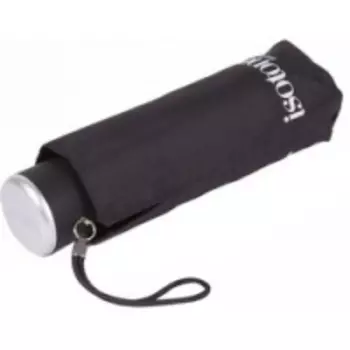 Isotoner Mini Slim - Зонт механический, ультра тонкий 5 сложений, Черный