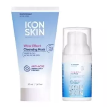 Icon Skin - Набор для устранения жирного блеска: маска 50 мл + флюид 30 мл