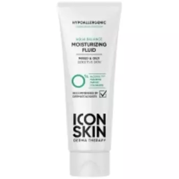 Icon Skin - Увлажняющий гипоаллергенный флюид для комбинированной и жирной кожи Aqua Balance, 75 мл