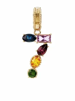 Подвеска Number 7 из желтого золота с камнями Dolce & Gabbana, золотой