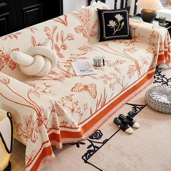 Retro French Sofa Cover Cloth Full Cover Chenille Universal Light Luxury High-end Sofa Cushion Cover for All Seasons 180*130cm