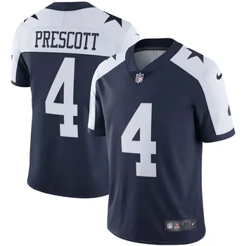 Мужская темно-синяя майка Dak Prescott Dallas Cowboys Alternate Vapor Limited Nike