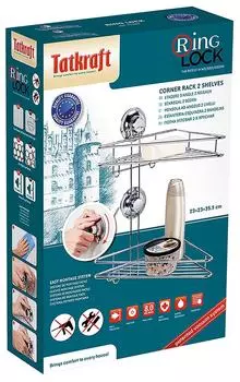 Полка Tatkraft Ring Lock Легкий монтаж угловая 2-х ярусная