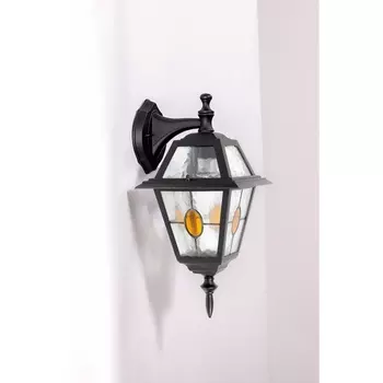 Настенный уличный фонарь lead 91102/04 lgY Bl Oasis Light FARO GLASS