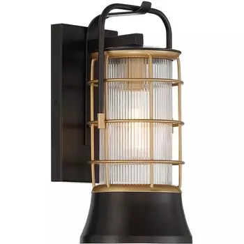 Настенный уличный светильник Eurofase QN-RIVAMAR-S-BLK-GD