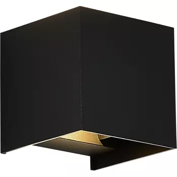 Настенный уличный светильник IP65 ST Luce Brik SL9513.401.01 черный/черный LED 1*10W форма куба