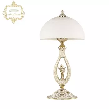 Настольная лампа с ангелочками Art Classic 32.14 32.1400L.30.GW.Rose.FA10M