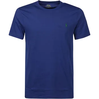 Polo Ralph Lauren FW22 Solid Logo Вышитый круглый вырез короткий рукав футболка мужские топы синий 710671438-281 L