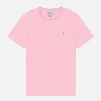 Мужская футболка Polo Ralph Lauren Classic Crew Neck 26/1 Jersey, цвет розовый, размер XL