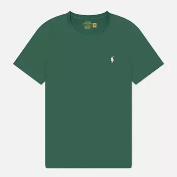 Мужская футболка Polo Ralph Lauren Classic Crew Neck 26/1 Jersey, цвет зелёный, размер L