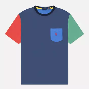 Мужская футболка Polo Ralph Lauren Classic Fit Jersey Pocket, цвет синий, размер M