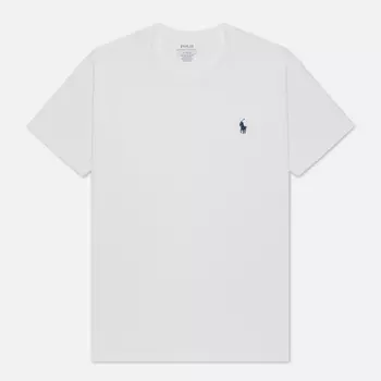 Мужская футболка Polo Ralph Lauren Custom Fit Crew Neck 26/1 Jersey, цвет белый, размер XXL
