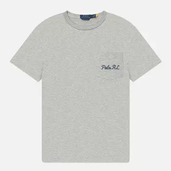 Мужская футболка Polo Ralph Lauren Custom Slim Fit Polo Bear Jersey, цвет серый, размер M