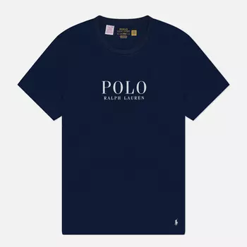 Мужская футболка Polo Ralph Lauren Logo Cotton Jersey Sleep, цвет синий, размер XXL