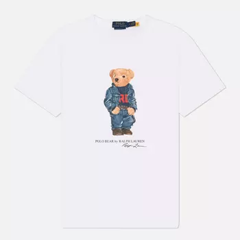 Мужская футболка Polo Ralph Lauren Polo Bear Classic Fit, цвет белый, размер L